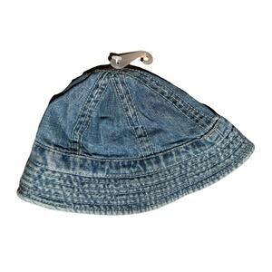 Vintage-Inspired babyPLACE Denim Bucket Hat 0–6 Mos | Y2K Era Handcrafted